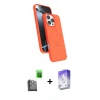 MARSİLYAN™- iPhone 16 Pro Max Kılıf İz Işık Koleksiyonu - Siyah Bilvis 5in1 3D Magic Cam Ekran Koruyucu + Raze Metal Kamera Lens - SH