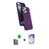 MARSİLYAN™- iPhone 16 Pro Max Kılıf İz Işık Koleksiyonu - Siyah Bilvis 5in1 3D Magic Cam Ekran Koruyucu + Raze Metal Kamera Lens - SH