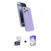 MARSİLYAN™- iPhone 16 Pro Max Kılıf İz Işık Koleksiyonu - Siyah Bilvis 5in1 3D Magic Cam Ekran Koruyucu + Bilvis Titan Kamera Lens - GS