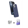 MARSİLYAN™- iPhone 16 Pro Max Kılıf İz Işık Koleksiyonu - Siyah Bilvis 5in1 5D Magic Hayalet Cam Ekran Koruyucu + Pers Alüminyum Kamera Lens - GS