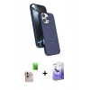 MARSİLYAN™- iPhone 16 Pro Max Kılıf İz Işık Koleksiyonu - Siyah Bilvis 5in1 5D Magic Hayalet Cam Ekran Koruyucu + Raze Metal Kamera Lens - NLGY
