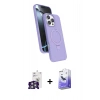 MARSİLYAN™- iPhone 16 Pro Max Kılıf İz Işık Koleksiyonu - Siyah Bilvis 5in1 5D Magic Hayalet Cam Ekran Koruyucu + Bilvis Titan Kamera Lens - GS