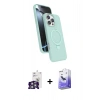 MARSİLYAN™- iPhone 16 Pro Max Kılıf İz Işık Koleksiyonu - Siyah Bilvis 5in1 5D Magic Hayalet Cam Ekran Koruyucu + Bilvis Titan Kamera Lens - GS