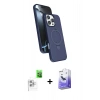 MARSİLYAN™- iPhone 16 Pro Max Kılıf İz Işık Koleksiyonu - Siyah Bilvis 5in1 5D Magic Hayalet Cam Ekran Koruyucu + Raze Metal Kamera Lens - BZ