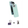 MARSİLYAN™- iPhone 16 Pro Max Kılıf İz Işık Koleksiyonu - Siyah Bilvis Hayalet Cam Ekran Koruyucu + Bilvis Titan Kamera Lens - SH