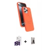 MARSİLYAN™- iPhone 16 Pro Max Kılıf İz Işık Koleksiyonu - Siyah Bilvis Hayalet Cam Ekran Koruyucu + Bilvis Titan Kamera Lens - SH