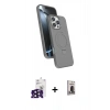 MARSİLYAN™- iPhone 16 Pro Max Kılıf İz Işık Koleksiyonu - Siyah Bilvis Hayalet Cam Ekran Koruyucu + Bilvis Titan Kamera Lens - SH
