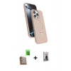 MARSİLYAN™- iPhone 16 Pro Max Kılıf İz Işık Koleksiyonu - Siyah Bilvis Hayalet Cam Ekran Koruyucu + Raze Metal Kamera Lens - CLTM