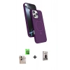 MARSİLYAN™- iPhone 16 Pro Max Kılıf İz Işık Koleksiyonu - Siyah Bilvis Hayalet Cam Ekran Koruyucu + Raze Metal Kamera Lens - NLGY