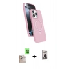 MARSİLYAN™- iPhone 16 Pro Max Kılıf İz Işık Koleksiyonu - Siyah Bilvis Hayalet Cam Ekran Koruyucu + Raze Metal Kamera Lens - NLGY