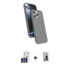 MARSİLYAN™- iPhone 16 Pro Max Kılıf İz Işık Koleksiyonu - Siyah Bilvis Hayalet Cam Ekran Koruyucu + Bilvis Titan Kamera Lens - TMGI