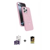 MARSİLYAN™- iPhone 16 Pro Max Kılıf İz Işık Koleksiyonu - Siyah Buffer Cam Ekran Koruyucu + Bilvis Titan Kamera Lens - GS