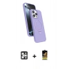 MARSİLYAN™- iPhone 16 Pro Max Kılıf İz Işık Koleksiyonu - Siyah Buffer Cam Ekran Koruyucu + PVD Metal Kamera Lens - GS
