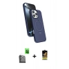 MARSİLYAN™- iPhone 16 Pro Max Kılıf İz Işık Koleksiyonu - Siyah Buffer Cam Ekran Koruyucu + Raze Metal Kamera Lens - SH