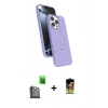 MARSİLYAN™- iPhone 16 Pro Max Kılıf İz Işık Koleksiyonu - Siyah Buffer Cam Ekran Koruyucu + Raze Metal Kamera Lens - SH