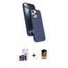 MARSİLYAN™- iPhone 16 Pro Max Kılıf İz Işık Koleksiyonu - Siyah Buffer Cam Ekran Koruyucu + Bilvis Titan Kamera Lens - SH