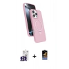 MARSİLYAN™- iPhone 16 Pro Max Kılıf İz Işık Koleksiyonu - Siyah Buffer Hayalet Cam Ekran Koruyucu + Bilvis Titan Kamera Lens - TMGI