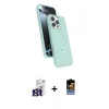 MARSİLYAN™- iPhone 16 Pro Max Kılıf İz Işık Koleksiyonu - Siyah Buffer Hayalet Cam Ekran Koruyucu + Bilvis Titan Kamera Lens - TMGI