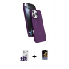 MARSİLYAN™- iPhone 16 Pro Max Kılıf İz Işık Koleksiyonu - Siyah Buffer Hayalet Cam Ekran Koruyucu + Bilvis Titan Kamera Lens - TMGI