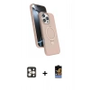 MARSİLYAN™- iPhone 16 Pro Max Kılıf İz Işık Koleksiyonu - Siyah Buffer Hayalet Cam Ekran Koruyucu + PVD Metal Kamera Lens - GD