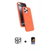 MARSİLYAN™- iPhone 16 Pro Max Kılıf İz Işık Koleksiyonu - Siyah Buffer Hayalet Cam Ekran Koruyucu + Pers Alüminyum Kamera Lens - GI