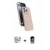 MARSİLYAN™- iPhone 16 Pro Max Kılıf İz Işık Koleksiyonu - Siyah Buffer Hayalet Cam Ekran Koruyucu + Pers Alüminyum Kamera Lens - GS