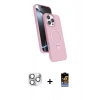 MARSİLYAN™- iPhone 16 Pro Max Kılıf İz Işık Koleksiyonu - Siyah Buffer Hayalet Cam Ekran Koruyucu + Pers Alüminyum Kamera Lens - GS