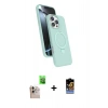 MARSİLYAN™- iPhone 16 Pro Max Kılıf İz Işık Koleksiyonu - Siyah Buffer Hayalet Cam Ekran Koruyucu + Raze Metal Kamera Lens - NLGY