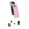 MARSİLYAN™- iPhone 16 Pro Max Kılıf İz Işık Koleksiyonu - Siyah Buffer Hayalet Cam Ekran Koruyucu + Raze Metal Kamera Lens - SH