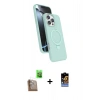 MARSİLYAN™- iPhone 16 Pro Max Kılıf İz Işık Koleksiyonu - Siyah Buffer Hayalet Cam Ekran Koruyucu + Raze Metal Kamera Lens - CLTM
