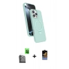 MARSİLYAN™- iPhone 16 Pro Max Kılıf İz Işık Koleksiyonu - Siyah Buffer Hayalet Cam Ekran Koruyucu + Raze Metal Kamera Lens - SH