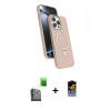 MARSİLYAN™- iPhone 16 Pro Max Kılıf İz Işık Koleksiyonu - Siyah Buffer Hayalet Cam Ekran Koruyucu + Raze Metal Kamera Lens - SH