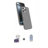 MARSİLYAN™- iPhone 16 Pro Max Kılıf İz Işık Koleksiyonu - Siyah Joko Magic 5D Cam + Bilvis Titan Kamera Lens - TMGI