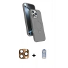 MARSİLYAN™- iPhone 16 Pro Max Kılıf İz Işık Koleksiyonu - Siyah Joko Magic 5D Cam + Pers Alüminyum Kamera Lens - CLTM