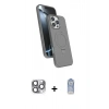MARSİLYAN™- iPhone 16 Pro Max Kılıf İz Işık Koleksiyonu - Siyah Joko Magic 5D Cam + Pers Alüminyum Kamera Lens - GI