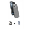 MARSİLYAN™- iPhone 16 Pro Max Kılıf İz Işık Koleksiyonu - Siyah Joko Magic 5D Cam + PVD Metal Kamera Lens - GD