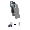 MARSİLYAN™- iPhone 16 Pro Max Kılıf İz Işık Koleksiyonu - Siyah Joko Magic 5D Cam + Siyah Bilvis Titan Kamera Lens