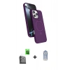 MARSİLYAN™- iPhone 16 Pro Max Kılıf İz Işık Koleksiyonu - Siyah Joko Magic 5D Cam + Raze Metal Kamera Lens - SH