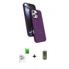 MARSİLYAN™- iPhone 16 Pro Max Kılıf İz Işık Koleksiyonu - Siyah Joko Magic 5D Hayalet Cam + Raze Metal Kamera Lens - BZ