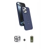 MARSİLYAN™- iPhone 16 Pro Max Kılıf İz Işık Koleksiyonu - Siyah Joko Magic 5D Hayalet Cam + Pers Alüminyum Kamera Lens - GI