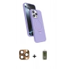MARSİLYAN™- iPhone 16 Pro Max Kılıf İz Işık Koleksiyonu - Siyah Joko Magic 5D Hayalet Cam + Pers Alüminyum Kamera Lens - CLTM