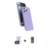 MARSİLYAN™- iPhone 16 Pro Max Kılıf İz Işık Koleksiyonu - Siyah Joko Magic 5D Hayalet Cam + Titanyum Gri Bilvis Titan Kamera Lens