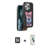 MARSİLYAN™- iPhone 16 Pro Max Kılıf İz Minimal Koleksiyonu - Şeffaf Pasifik Cam Ekran Koruyucu + PVD Metal Kamera Lens - SH