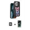 MARSİLYAN™- iPhone 16 Pro Max Kılıf İz Minimal Koleksiyonu - Siyah 360 Mat Full Body Arka Koruyucu + PVD Metal Kamera Lens - SH