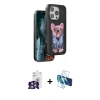 MARSİLYAN™- iPhone 16 Pro Max Kılıf İz Minimal Koleksiyonu - Siyah 3D Antistatik Cam Ekran Koruyucu + Bilvis Titan Kamera Lens - GS