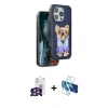 MARSİLYAN™- iPhone 16 Pro Max Kılıf İz Minimal Koleksiyonu - Siyah 3D Antistatik Cam Ekran Koruyucu + Bilvis Titan Kamera Lens - GS