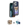 MARSİLYAN™- iPhone 16 Pro Max Kılıf İz Minimal Koleksiyonu - Siyah 3D Antistatik Cam Ekran Koruyucu + Pers Alüminyum Kamera Lens - CLTM