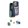 MARSİLYAN™- iPhone 16 Pro Max Kılıf İz Minimal Koleksiyonu - Siyah 3D Antistatik Cam Ekran Koruyucu + Raze Metal Kamera Lens - SH