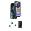 MARSİLYAN™- iPhone 16 Pro Max Kılıf İz Minimal Koleksiyonu - Siyah 3D Antistatik Hayalet Cam Ekran Koruyucu + Raze Metal Kamera Lens - BZ
