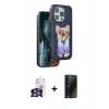 MARSİLYAN™- iPhone 16 Pro Max Kılıf İz Minimal Koleksiyonu - Siyah 3D Antistatik Hayalet Cam Ekran Koruyucu + Bilvis Titan Kamera Lens - GS